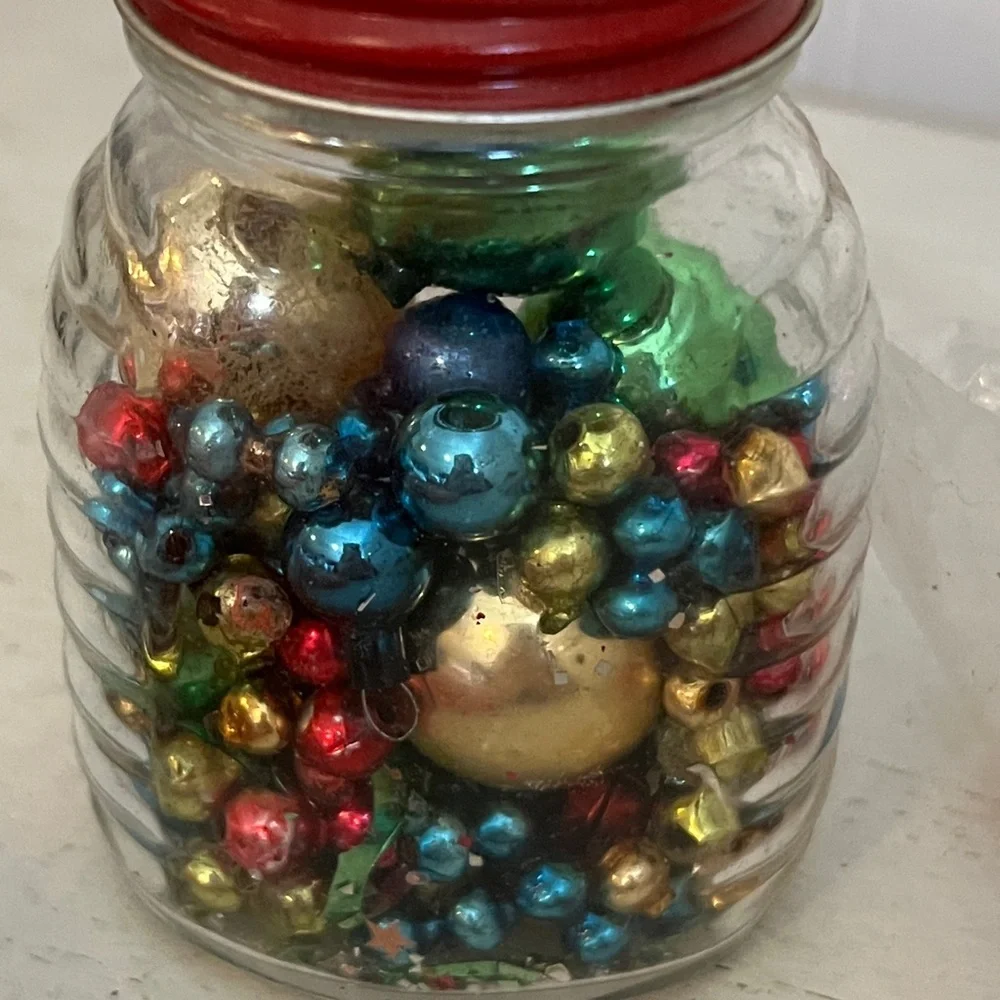 Lot Japan Mini feather tree Glass Ornaments
